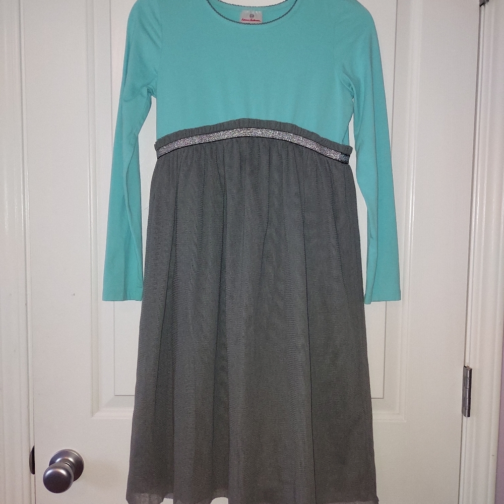 Grey and Aqua Dress